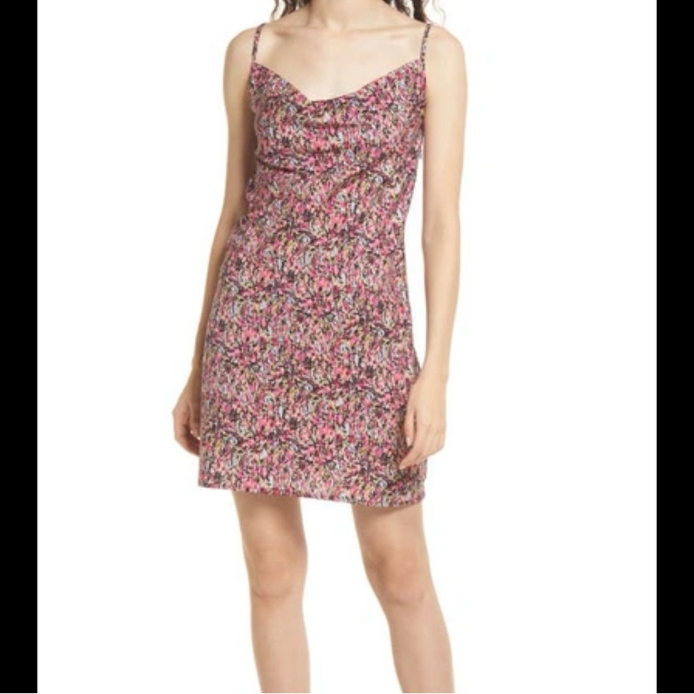 Vero Moda Helen cowl neck printed slip dress artsy June sale - Picture 3 of 8